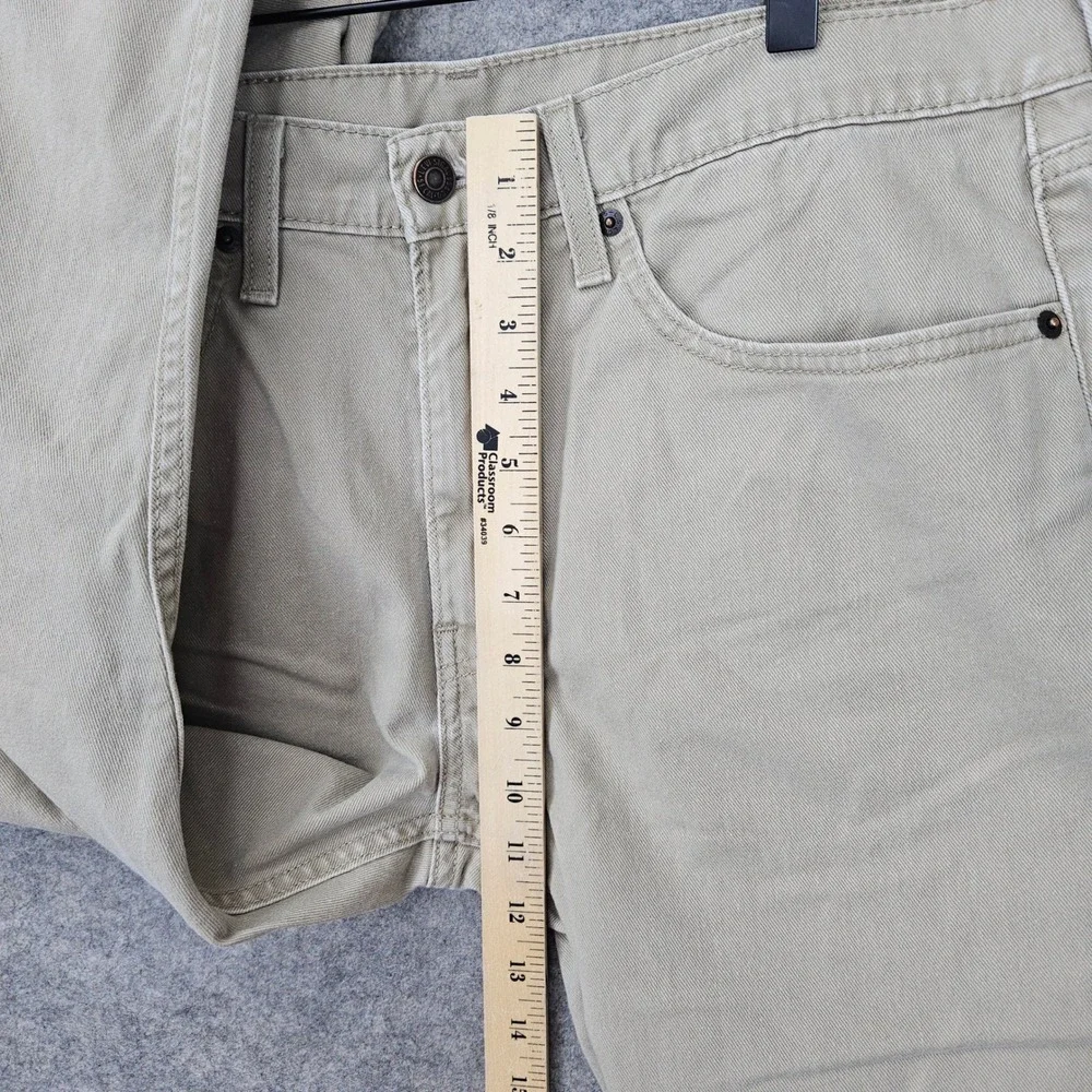 Levi's 502 Regular Taper Jeans Men's 34x32 Khaki Tan Beige Stretch Denim 2021